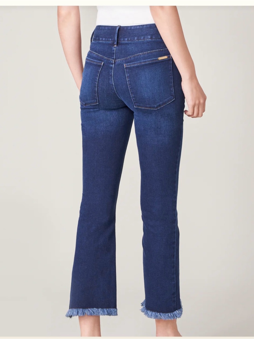 Spartina 449 High-Rise Frayed-Hem Jeans - Ocean Blue - Picture 3 of 7